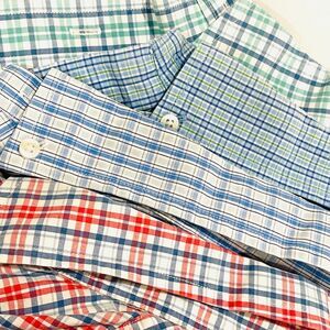 ~ Vineyard Vines BundleOf4 of Boys M 12-14 Shirts Button Long Sleeve Cotton Plai